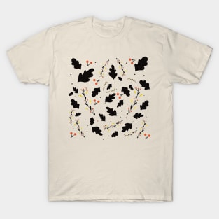 Christmas leaf pattern T-Shirt